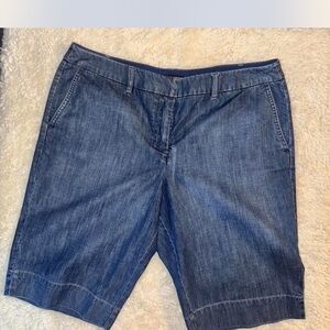 New York & Company Dark Blue Denim Jean Shorts